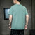 ZHF筑恒丰 2020夏季新款男士帅酷棉质T恤zhfMYY1107(墨绿色 XL)第5张高清大图