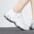 Skechers斯凯奇女鞋 2022新款厚底小白鞋休闲运动鞋老爹鞋11959-WHT(白色 37.5)第9张高清大图