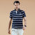 2016夏装新款潮男士短袖T恤翻领条纹纯棉上衣 S133(黑条 3XL)第5张高清大图