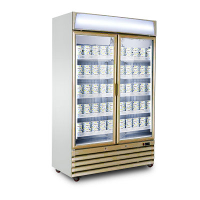 慕雪风冷无霜冷冻柜展示柜立式超市海鲜冰柜商用大容量雪糕柜玻璃冰淇淋柜(精品单门)