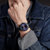 Tramxv特曼希2021新款男士手表时尚商务针扣式牛皮表带防水石英腕表日本进口机芯运动男式款表学生蓝色表盘(蓝色)第4张高清大图