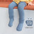 秋冬季点胶护膝长筒毛圈两件套宝宝护膝婴儿护腿爬行袜子套装居家儿童地板袜(蓝色 M(1-3岁）)第3张高清大图