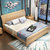 斯蒂朗 B22 中式实木床 现代简约家具 海棠色原木色 多色可选(1.8米单床（颜色下单备注）)第4张高清大图