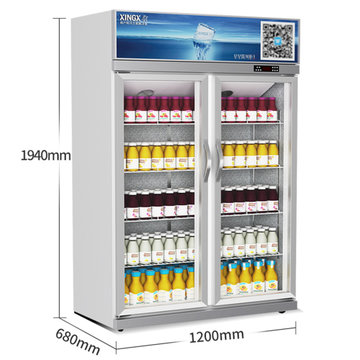 星星（XINGX）LSC-800K 800L 双门冷藏展示柜 商用保鲜柜 冷藏保鲜陈列柜 啤酒柜 饮料柜