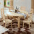 实木伸缩餐桌 折叠餐桌 餐桌椅组合 圆形饭桌 餐厅家具1A2(一桌六椅地中海)第4张高清大图