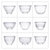 日式锤纹玻璃品茗杯描金水晶透明功夫茶具套装家用主人小茶杯茶碗(透明 D款)第9张高清大图