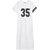 七格格2017夏装新款 时尚宽松圆领字母印花开叉中长款连衣裙X1045(白色 L)第5张高清大图