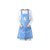 韩版工作防污围裙女 时尚可爱厨房清洁围腰 家用成人防油做饭围裙(小兔款蓝色)第9张高清大图
