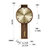 汉时(Hense）欧式时尚轻奢装饰挂钟客厅家用现代简约实木摆钟HP58(胡桃木+铜边)第2张高清大图