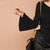 七格格2017春装新款 个性水波袖纯色修身短款长袖V领T恤 女X820(黑色 XL)第3张高清大图