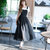 Mistletoe新款时尚背带长款裙子韩版女装夏雪纺连衣裙F6848(深蓝色 XL)第2张高清大图