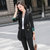 MISS LISA业长袖西装女神范设计感小众时尚修身气质西服EF8530(黑色 4XL)第4张高清大图