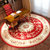 龙禧家居 欧式圆形地毯 客厅茶几卧室床边毯 电脑椅餐桌垫门厅入户地毯(1018红色)第2张高清大图