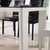 皇园（Huangyuan）餐桌椅组合 钢化玻璃现代简约时尚饭桌套餐黑白长方形搭配家具（一桌六椅3白3黑）8006(一桌六椅黑鳄鱼纹 默认)第4张高清大图