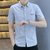 夏季男装短袖休闲商务男士衬衫1000-236(灰色 3XL)第2张高清大图