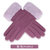 冬季女保暖手套麂皮绒手套户外骑行手套加绒保暖防风触屏手套(粉红色)第7张高清大图
