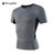 男士PRO紧身运动健身跑步 弹力排汗速干衣服短袖衫T恤tp8011(黑色 XL)第4张高清大图