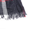 巴宝莉BURBERRY女式围巾 格纹围巾时尚流苏羊毛围巾81533(黑色 其他)