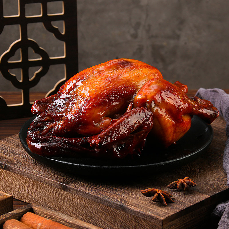 老汤卤烧鸡卤味鸡肉熟食烧鸡扒鸡下酒菜凉菜手撕鸡手扒鸡600g尝鲜装