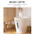 茶花垃圾桶 欧式塑料桶桌面收纳厨房垃圾桶大小号废纸篓分类家用(大号8.3L(粉色) 默认版本)第5张高清大图