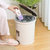 禧天龙Citylong 塑料分类垃圾桶家用脚踏式带盖卫生桶(布丁白)第3张高清大图