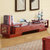 实木电视柜茶几组合新中式现代简约伸缩型地柜家用客厅橡胶木家具(小号海棠色DSG189+CJ192)第3张高清大图