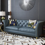 银卧后现代轻奢真皮沙发客厅整装小户型沙发可定制颜色尺寸(定制颜色 单人位)
