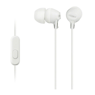 Sony/索尼 MDR-EX15AP入耳式通用重低音耳机音乐通话线控带麦耳机(黑色)