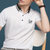 传奇保罗男士polo短袖爸爸t恤新款高领针织t桖时尚潮流翻领夏天上衣（M-3XL）ZMN611(白色 XXXL)第4张高清大图