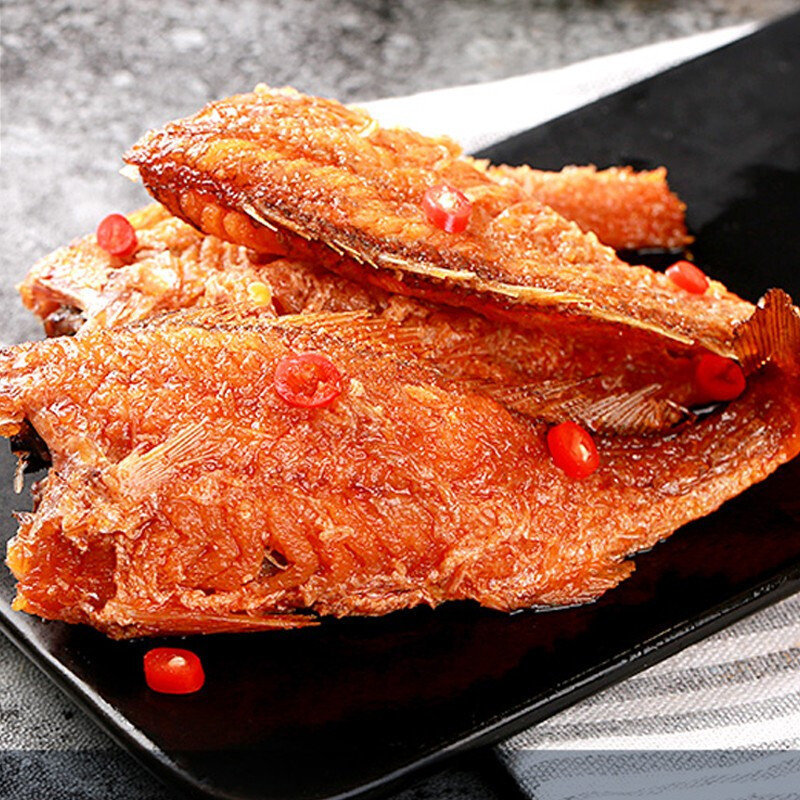 百草味香酥小黄鱼100g小鱼干小鱼仔即食小黄鱼干鱼类零食