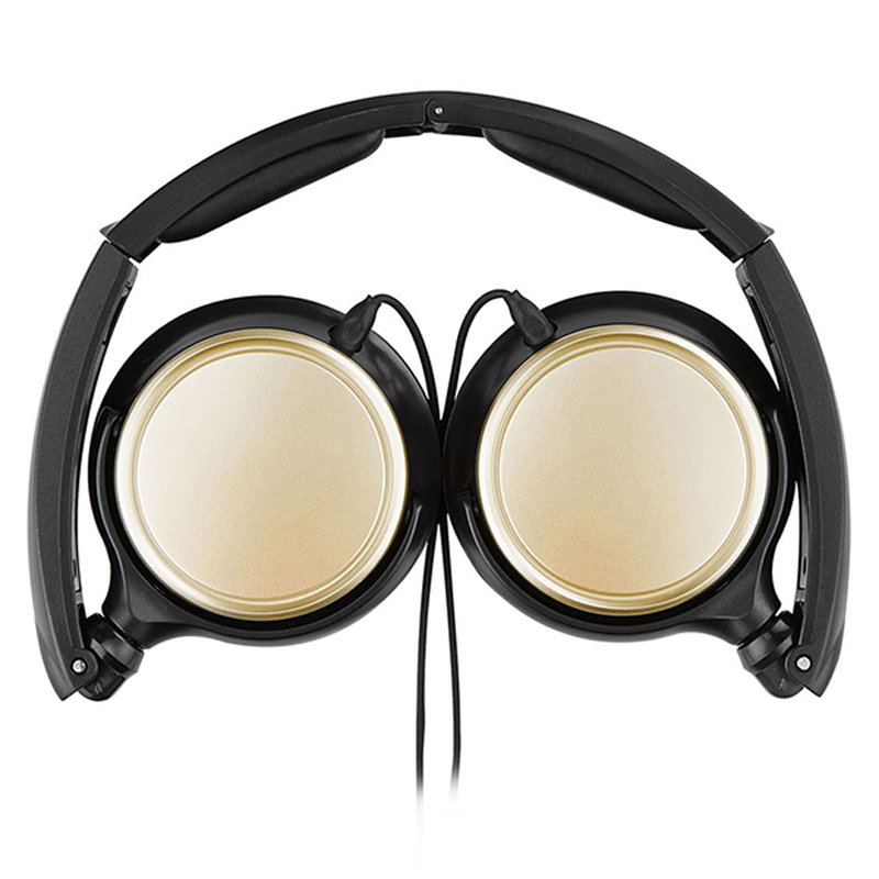 纽曼newminet15头戴式线控耳机高保真音质隔绝噪音香槟金