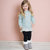 韩国童装Jelispoon2018冬季新款女童加绒版雪花蕾丝套装(150 薄荷绿)第2张高清大图