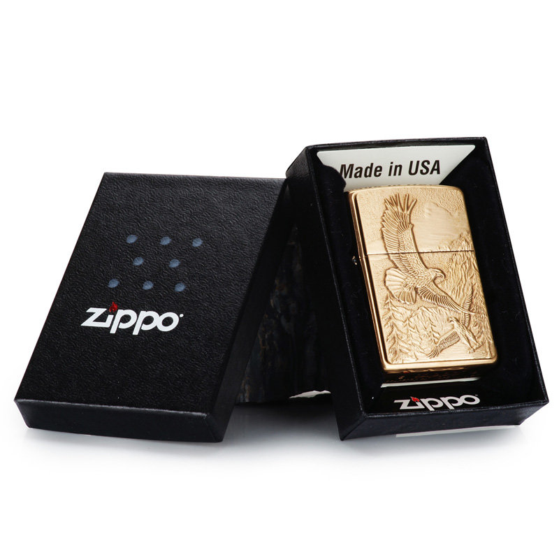 芝宝zippo打火机礼盒套装 纯铜双鹰展翅翱翔xlh20854【图片 价格 品牌