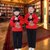 宝宝唐装冬装儿童中国风冬季新年拜年服幼儿园表演服汉服套装身高90-160(180码（身高170-180） 暗红色)第2张高清大图