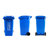 安居先森分类垃圾桶翻盖款 120L-A（套）(深灰色)第3张高清大图