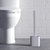 原创亚马逊软胶马桶刷壁挂式可拆柄无死角厕所清洁刷套装(月芒白 36.5*9.8*4.3cm)第7张高清大图