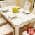古宜 G502小户型长方形现代简约时尚餐桌椅组合白色烤漆餐厅大理石实木餐桌子饭桌(1.5*0.9米一桌4椅(牛角镂空椅)第3张高清大图