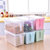 西派珂透明塑料手提保鲜盒 厨房家用水果海鲜密封保鲜盒(粉色盒体 三个装)第5张高清大图