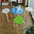 【京好】实木孩童餐椅圆凳子 现代简约环保优质简约矮凳 彩色时尚十四款A57(浅粉 凳径32高45厘米)第3张高清大图