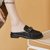 达芙妮包头半拖鞋女外穿2021年新款夏季薄款懒人鞋平底网纱凉拖鞋(黑色 39)第2张高清大图
