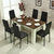 鹊松家居餐桌椅组合6人有机玻璃餐桌现代简约长方形家用(咖啡网色 140*60*75)第3张高清大图