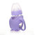 运智贝企鹅奶瓶新生儿宝宝玻璃奶瓶宽口带手柄奶瓶(紫色 160ml)第3张高清大图