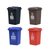 俊采云JunCaiYun50L环卫垃圾分类桶 塑料垃圾桶JCY-13四色分类垃圾桶果皮桶果皮箱(军绿色 JCY-13)第5张高清大图