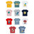 儿童韩版卡通印花莱卡短袖棉质贴身透气T恤上衣(120（偏小一码） 鱼来了)第4张高清大图