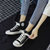 帆布鞋韩版男女鞋新款情侣鞋高帮休闲单鞋布鞋女鞋(黑色 36)第3张高清大图