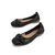 森达2021秋季新款商场同款简约舒适平底休闲女奶奶鞋3WY01CQ1(黑色 39)第6张高清大图