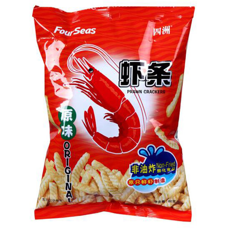 国美自营四洲虾条原味80g