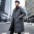 韩版羽绒服男士中长款连帽外套冬季新款纯色白鸭绒男装潮(黑色 XXXL)第5张高清大图
