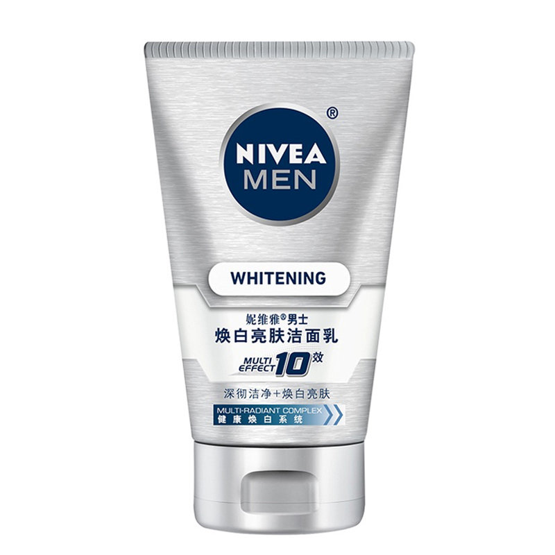 妮维雅洗面奶100g男士专用美白焕白洁面乳控油清爽男士美白焕白洁面乳