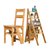 匠林家私楠竹家用多功能梯凳实木儿童折叠椅子两用四步梯登高梯子(白色 默认款)第2张高清大图